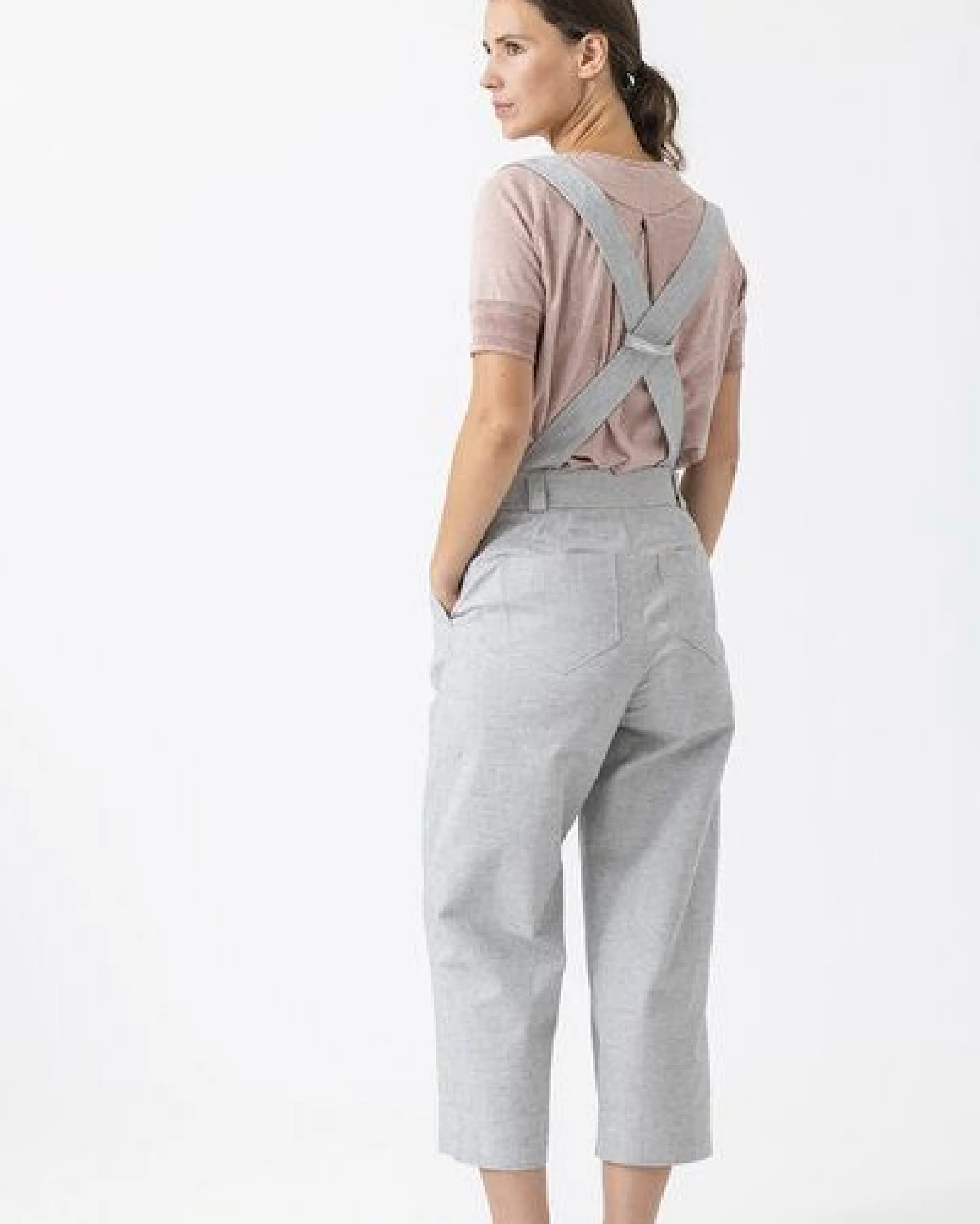 Grenzgang Culottes MERILYN mit Hosenträger aus formbeständiger Biobaumwolle – Ansicht 2