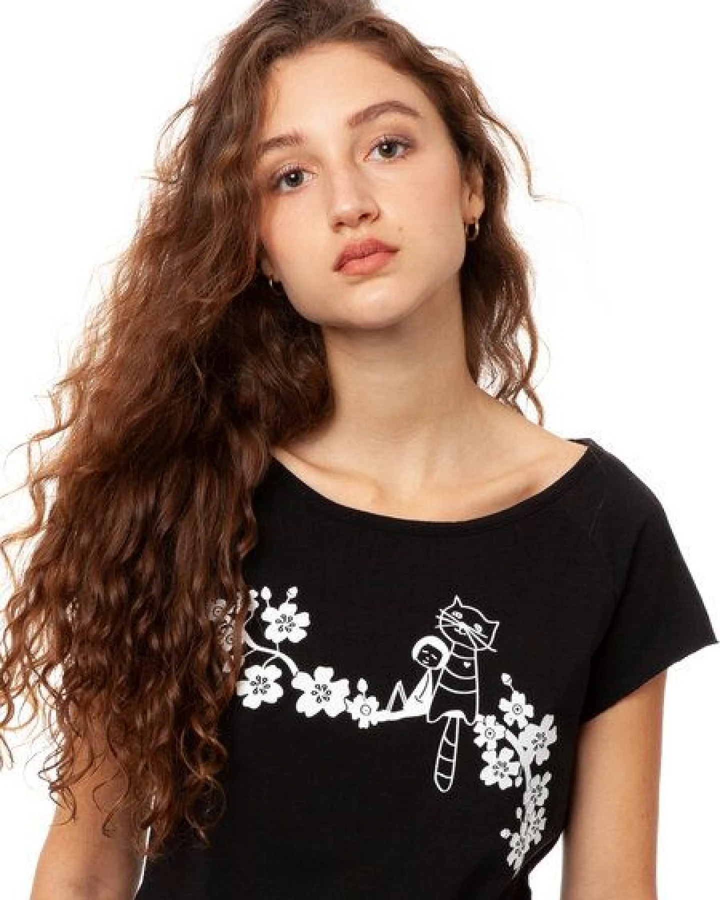 FellHerz Damen T-Shirt Catlove Bio & Fair & Handbedruckt – Ansicht 2