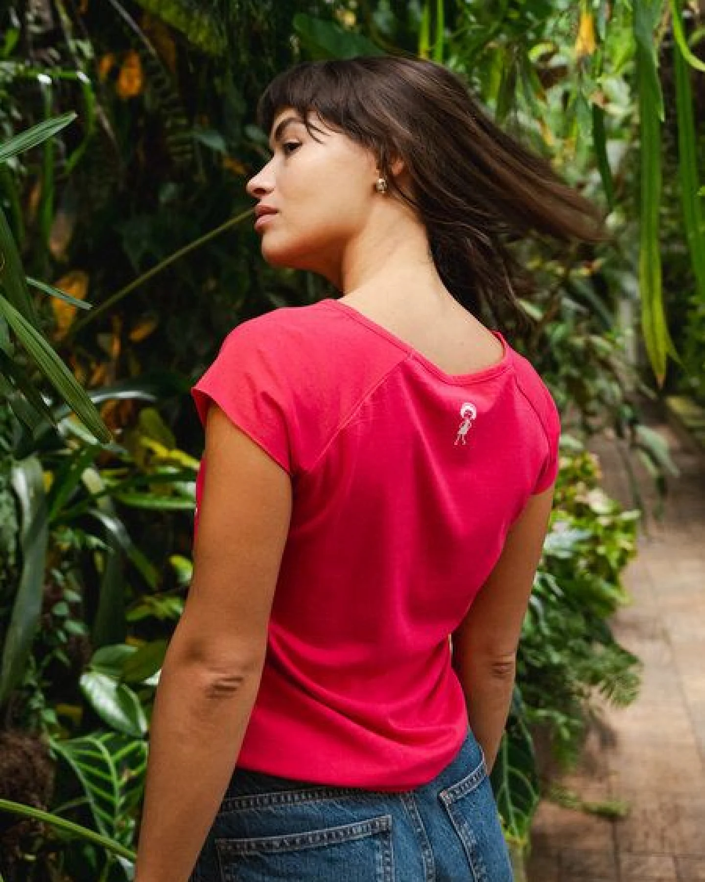FellHerz Damen T-Shirt Catlove Bio & Fair & Handbedruckt – Ansicht 4