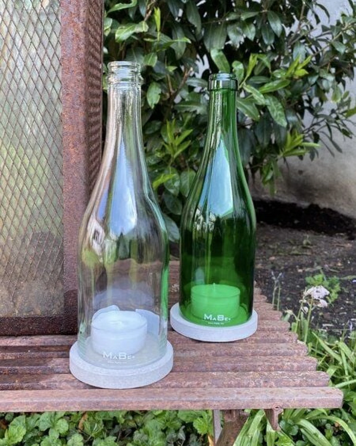 MaBe Windlicht handgefertigt aus der Sektflasche – Ansicht 4