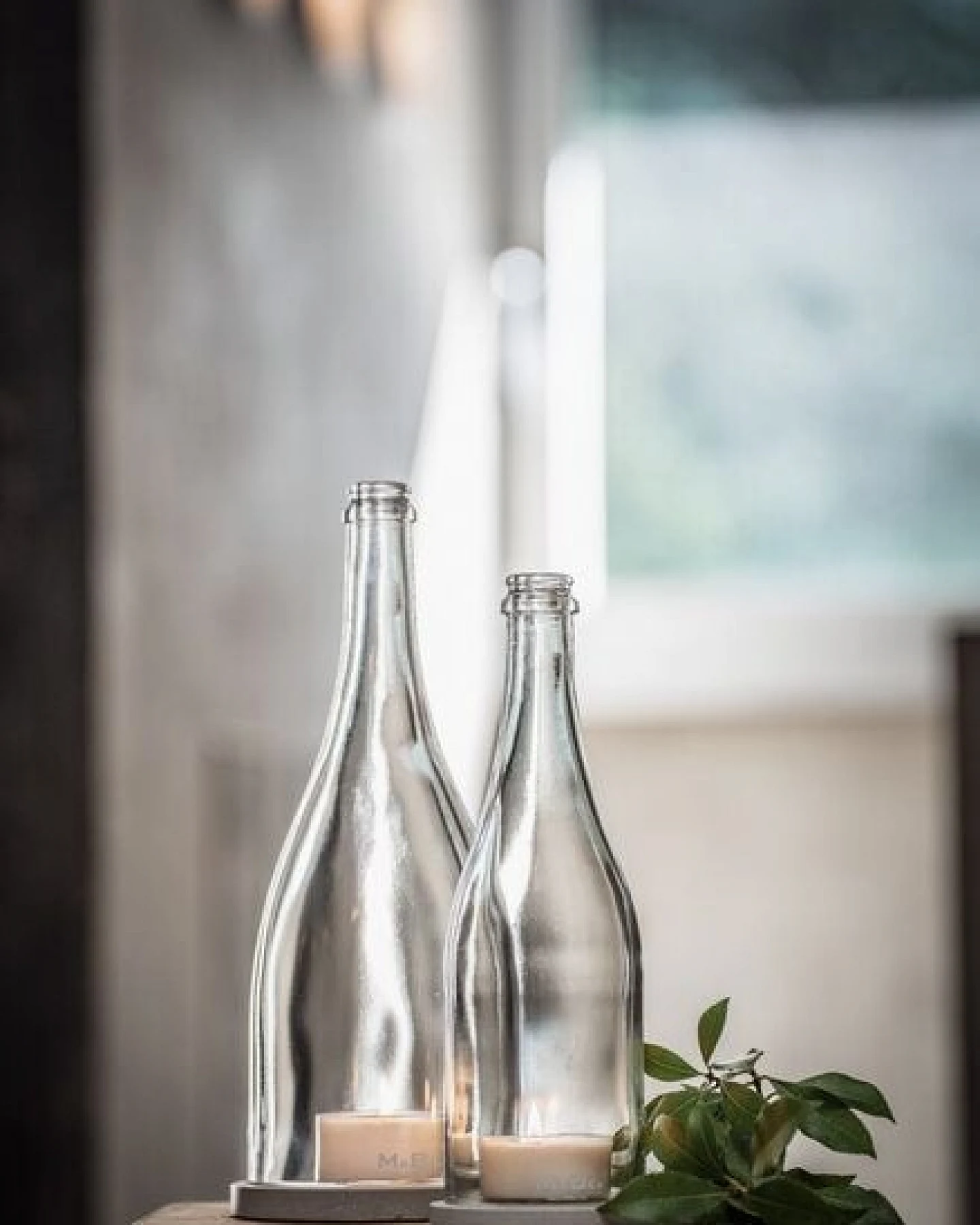 MaBe Windlicht handgefertigt aus der Sektflasche – Ansicht 2