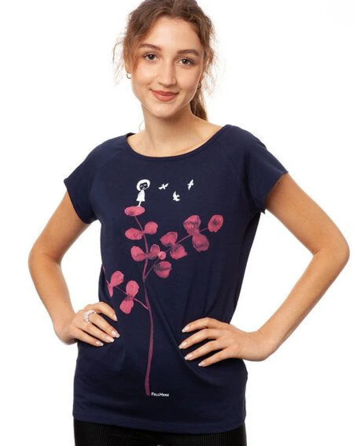FellHerz Damen T-Shirt Eukalyptusmädchen