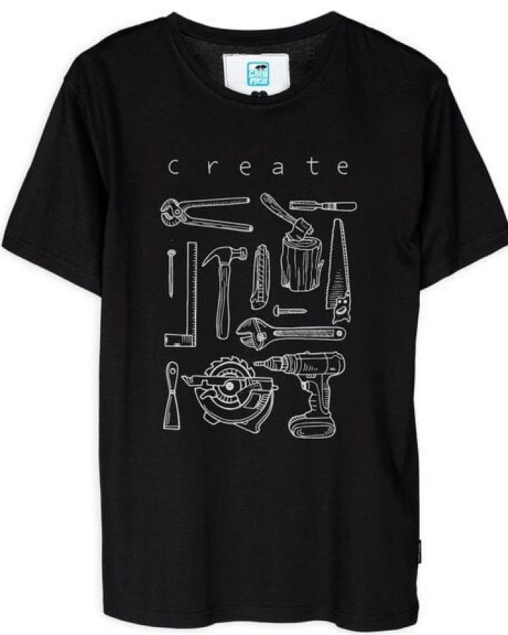 GARY MASH Shirt Create groß aus Biobaumwolle