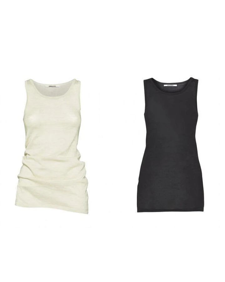 KARINFRAIDENRAIJ TANK TOP CIUDAD OFF WHITE + SCHWARZ