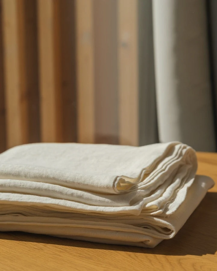 AmourLinen unisex vegan Flaches Laken Weiß
