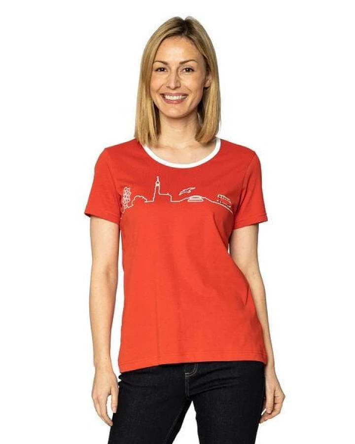 Elkline Damen T-Shirt Little Things mit VW T1 Bulli Print auf der Brust aus reiner Bio-Baumwolle