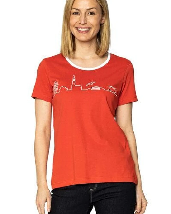 Elkline Damen T-Shirt Little Things mit VW T1 Bulli Print auf der Brust aus reiner Bio-Baumwolle