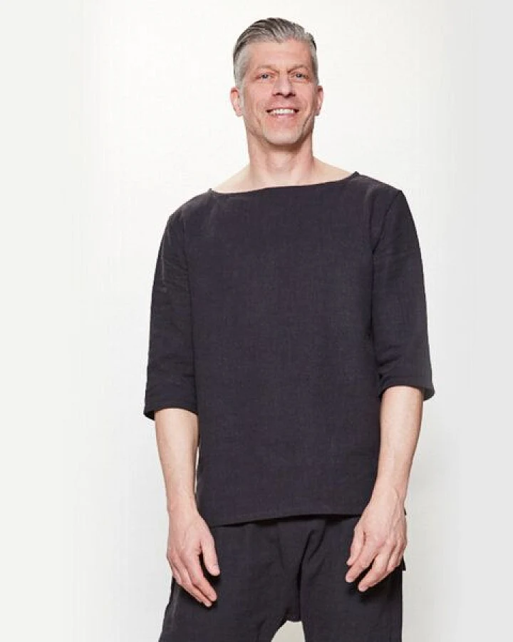 LUMEN organic Shirt LEINEN schwarz