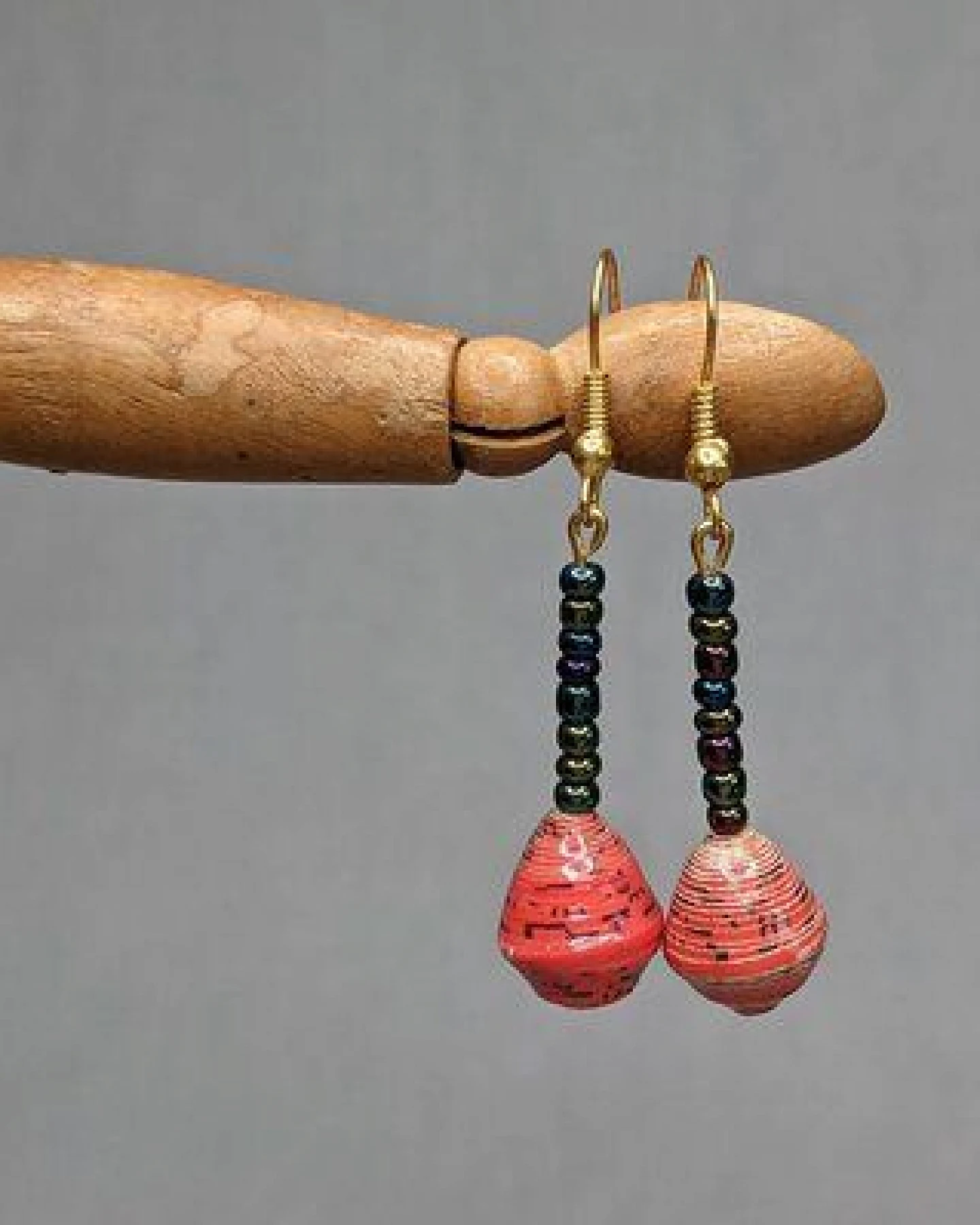 PEARLS OF AFRICA Ohrringe aus Papierperlen "HAPPY BEAD" recycelt – Ansicht 3