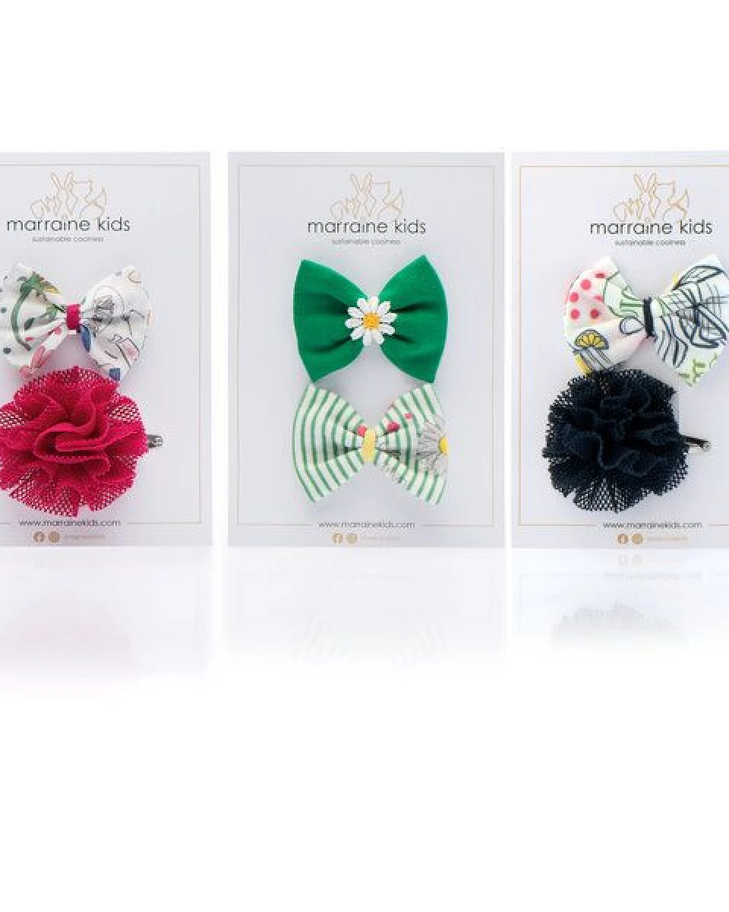 Marraine Kids Bunte Haarclips aus Bio Baumwolle – Ansicht 2