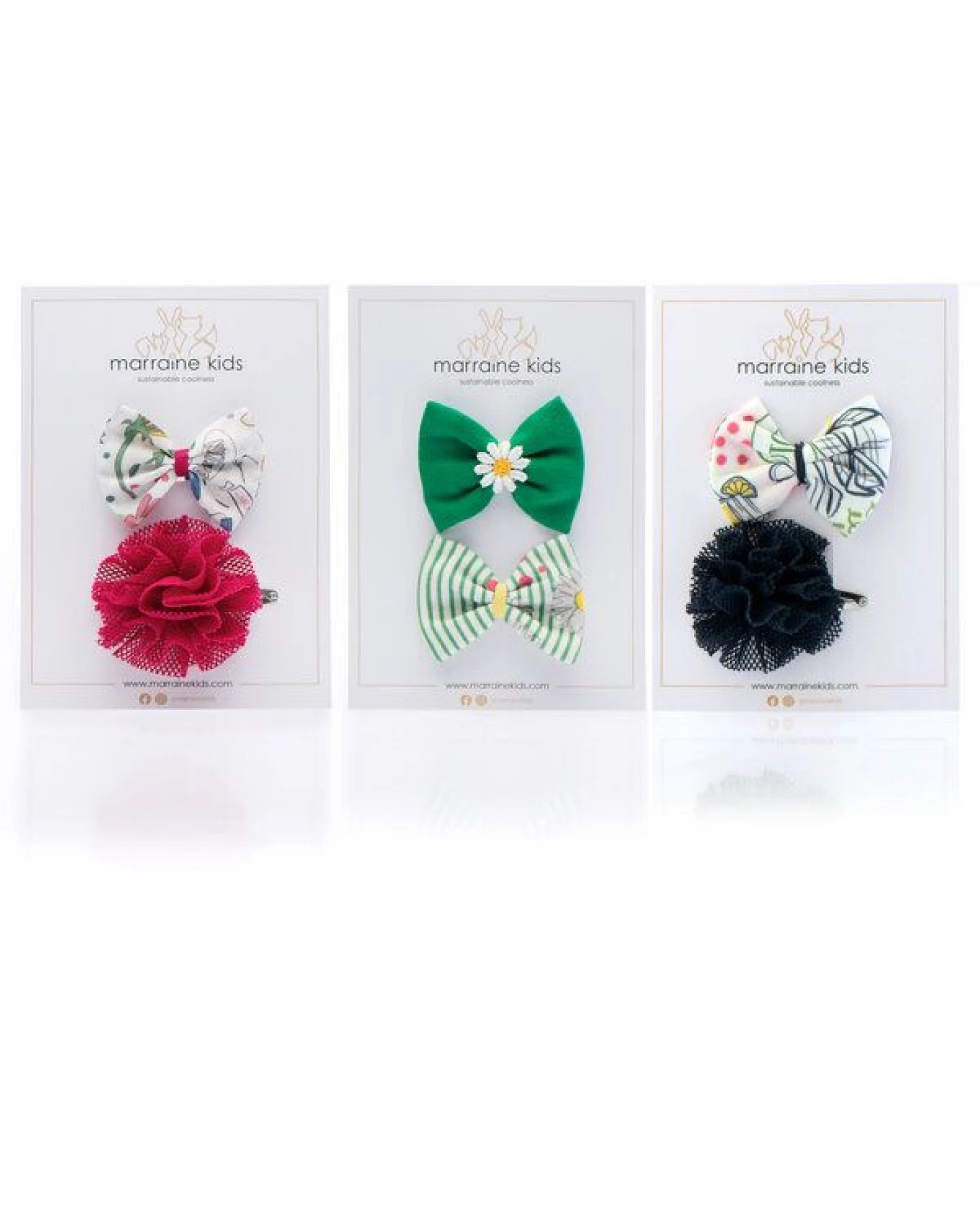 Marraine Kids Bunte Haarclips aus Bio Baumwolle – Ansicht 2