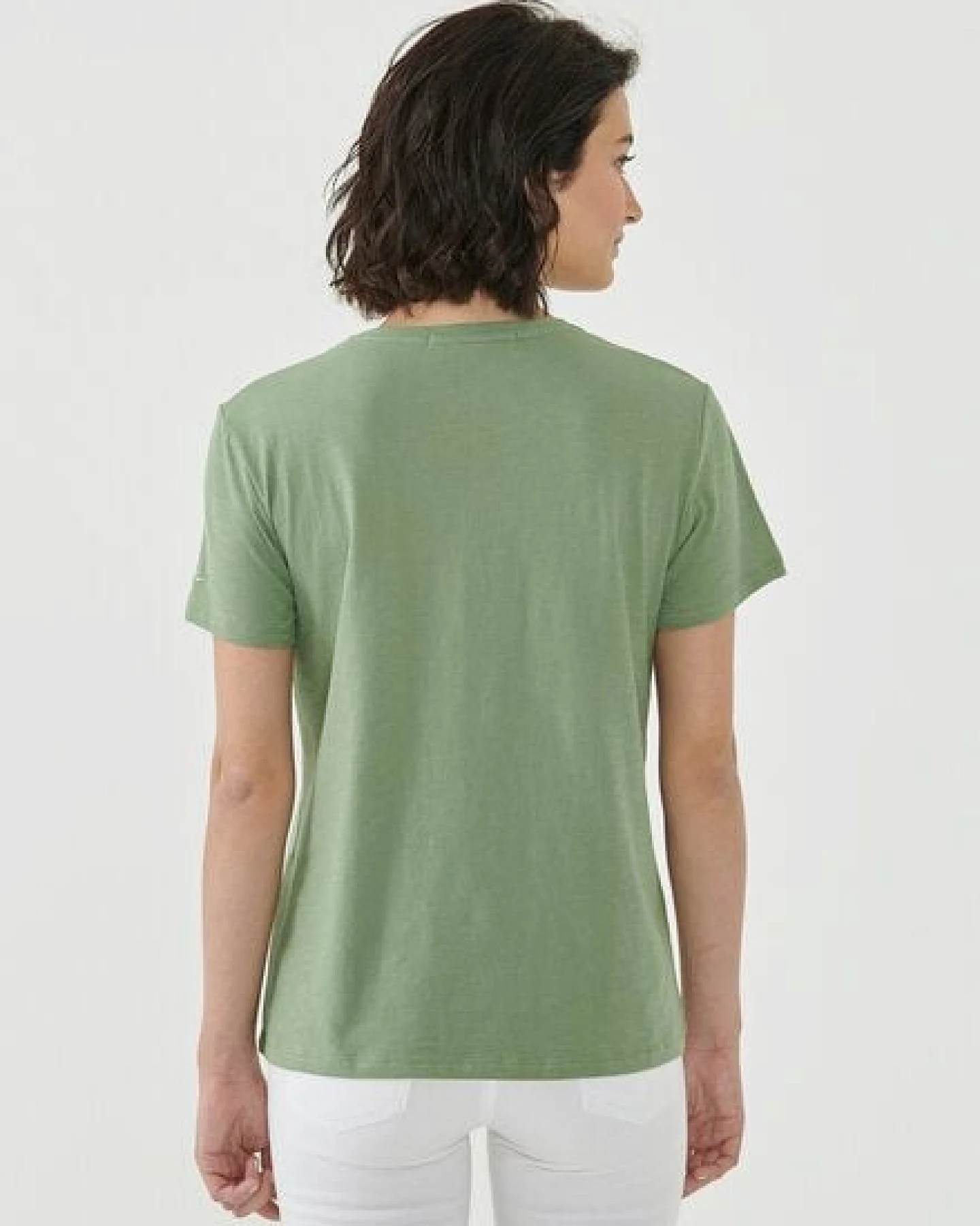 ORGANICATION T-Shirt aus Bio-Baumwolle mit Fahrrad-Stickerei – Ansicht 4
