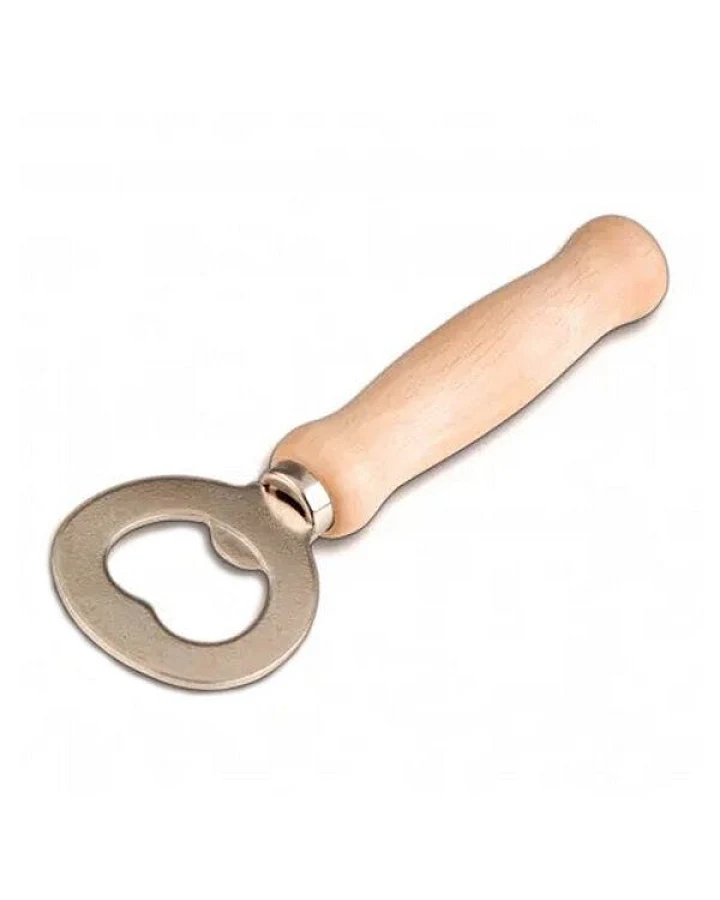 Mitienda Shop Flaschenöffner aus Holz Griff rund 13,5 cm