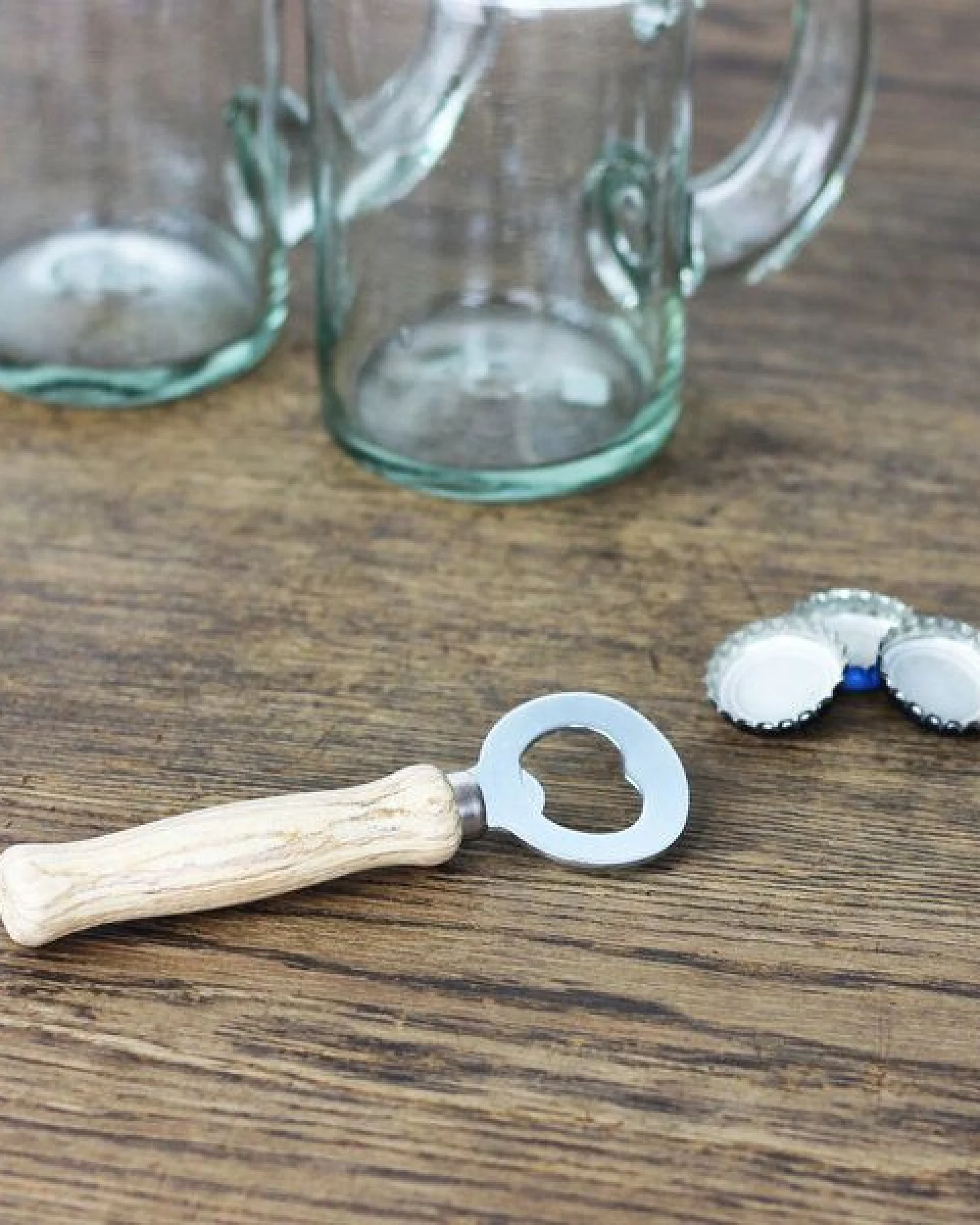 Mitienda Shop Flaschenöffner aus Holz Griff rund 13,5 cm – Ansicht 2