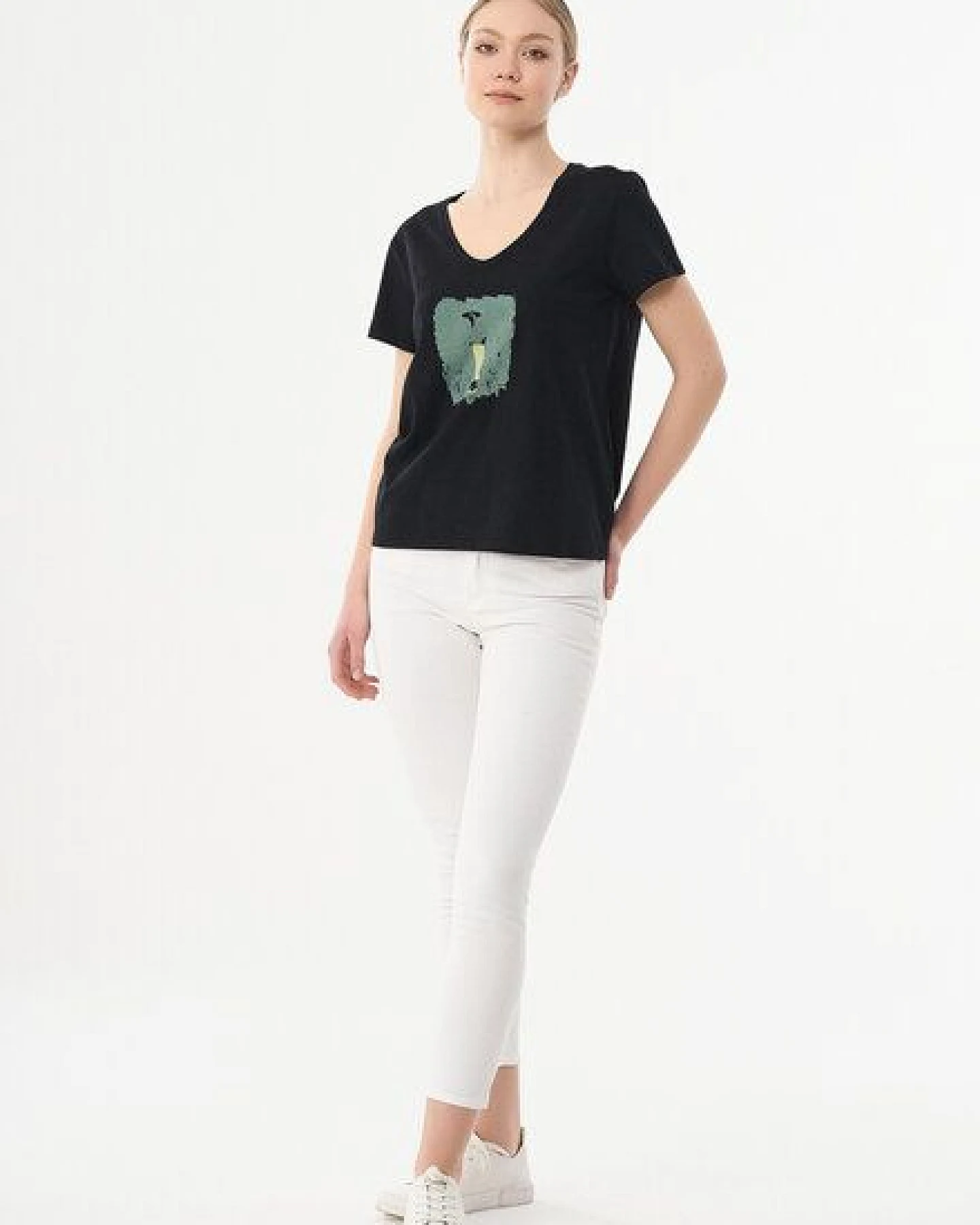 ORGANICATION T-Shirt aus Bio-Baumwolle mit Print – Ansicht 2