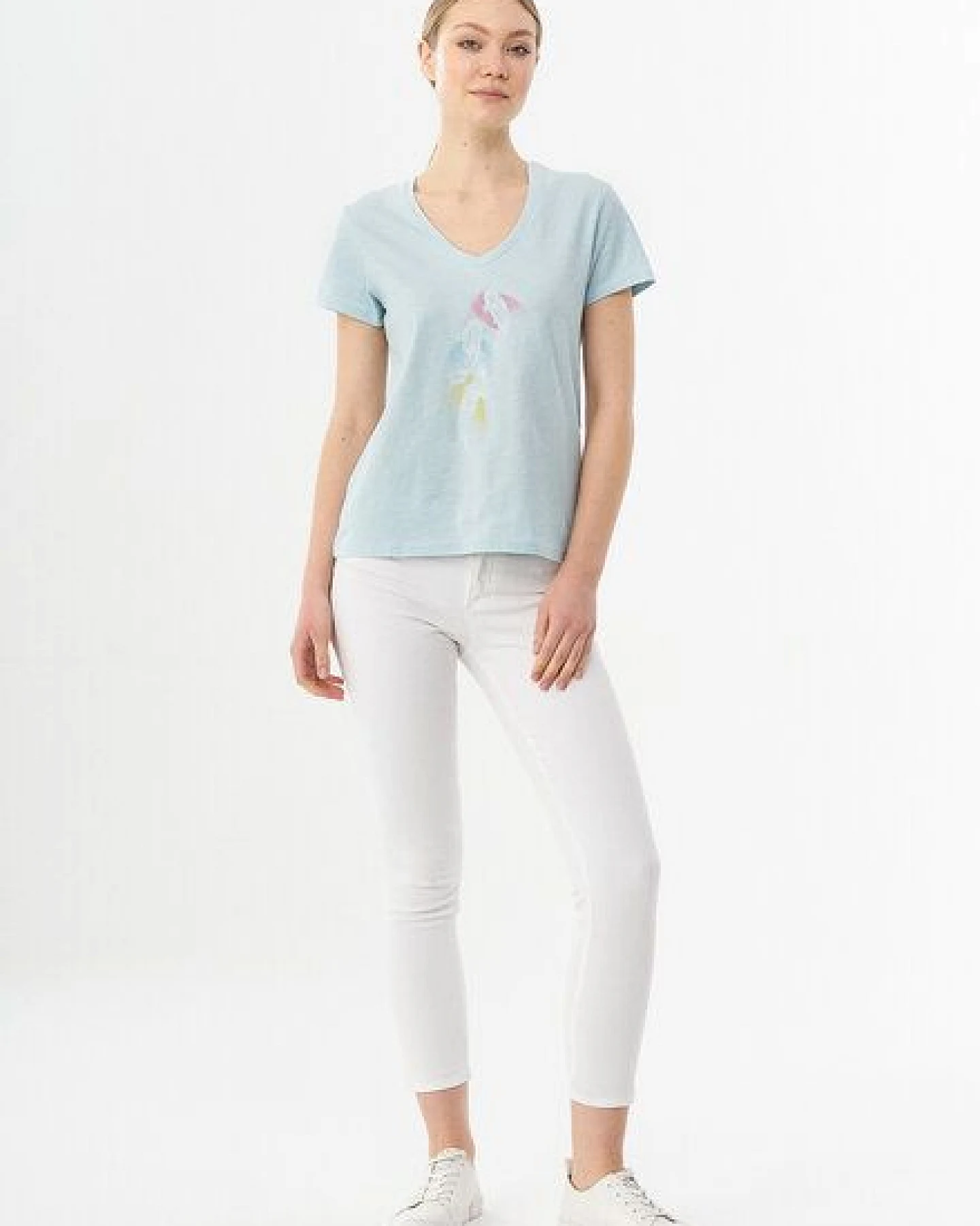ORGANICATION T-Shirt aus Bio-Baumwolle mit Fisch-Print – Ansicht 2