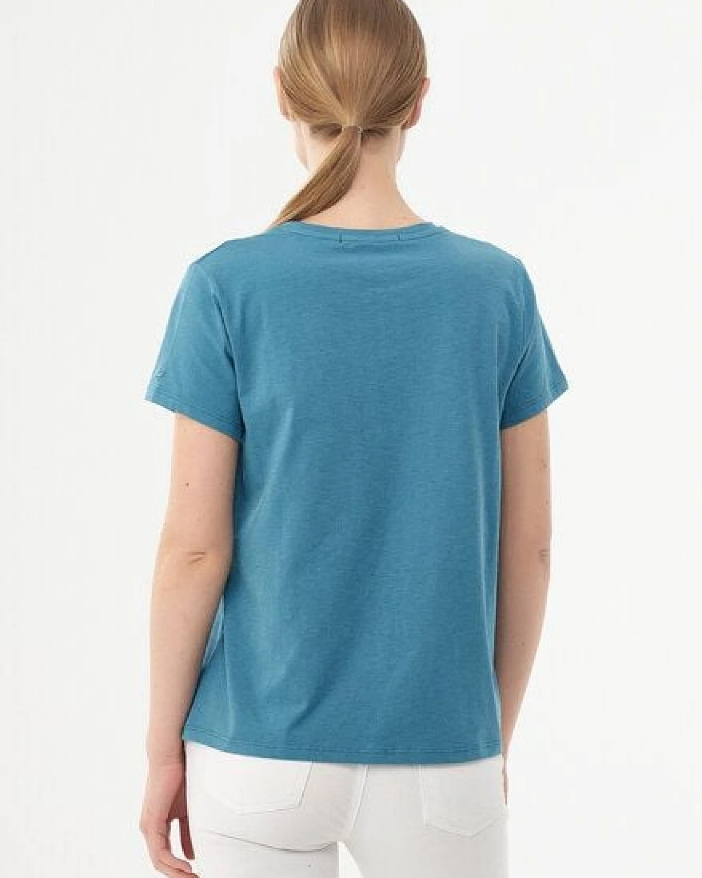 ORGANICATION T-Shirt aus Bio-Baumwolle mit Orangen-Print – Ansicht 4