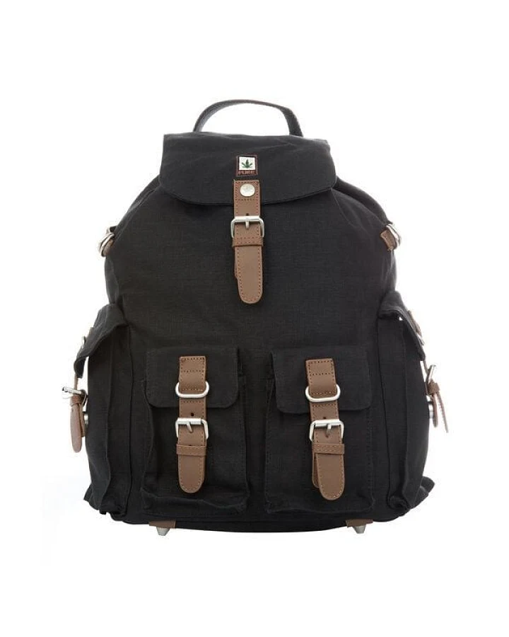 PURE HF-0017 Hanf-Rucksack XL mit 4 Außentaschen (Hanf Rucksack XL)