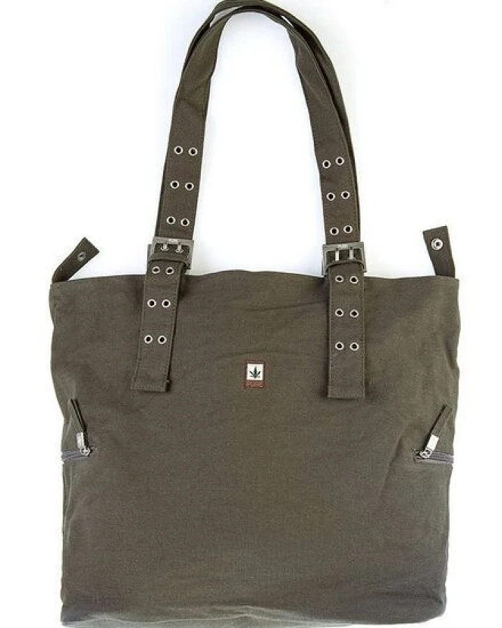 Geräumiger Damen-Shopper mit Reißverschluss von PURE (HV-0004 Hanf Shopper XL)