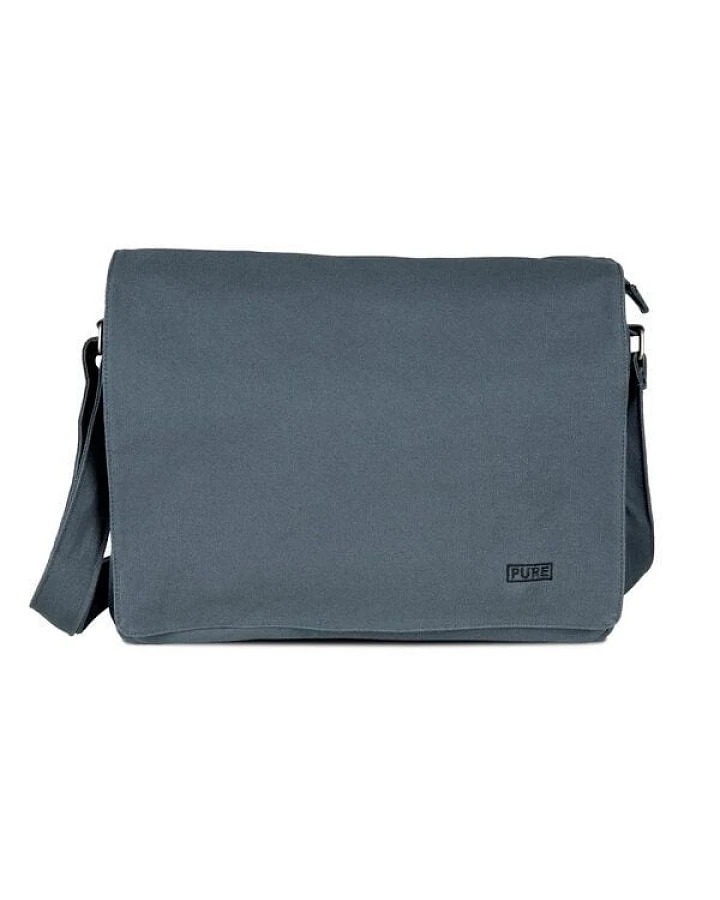 PURE HP-0002 Hanf Collegetasche L (Umhängetasche/Messenger Bag)