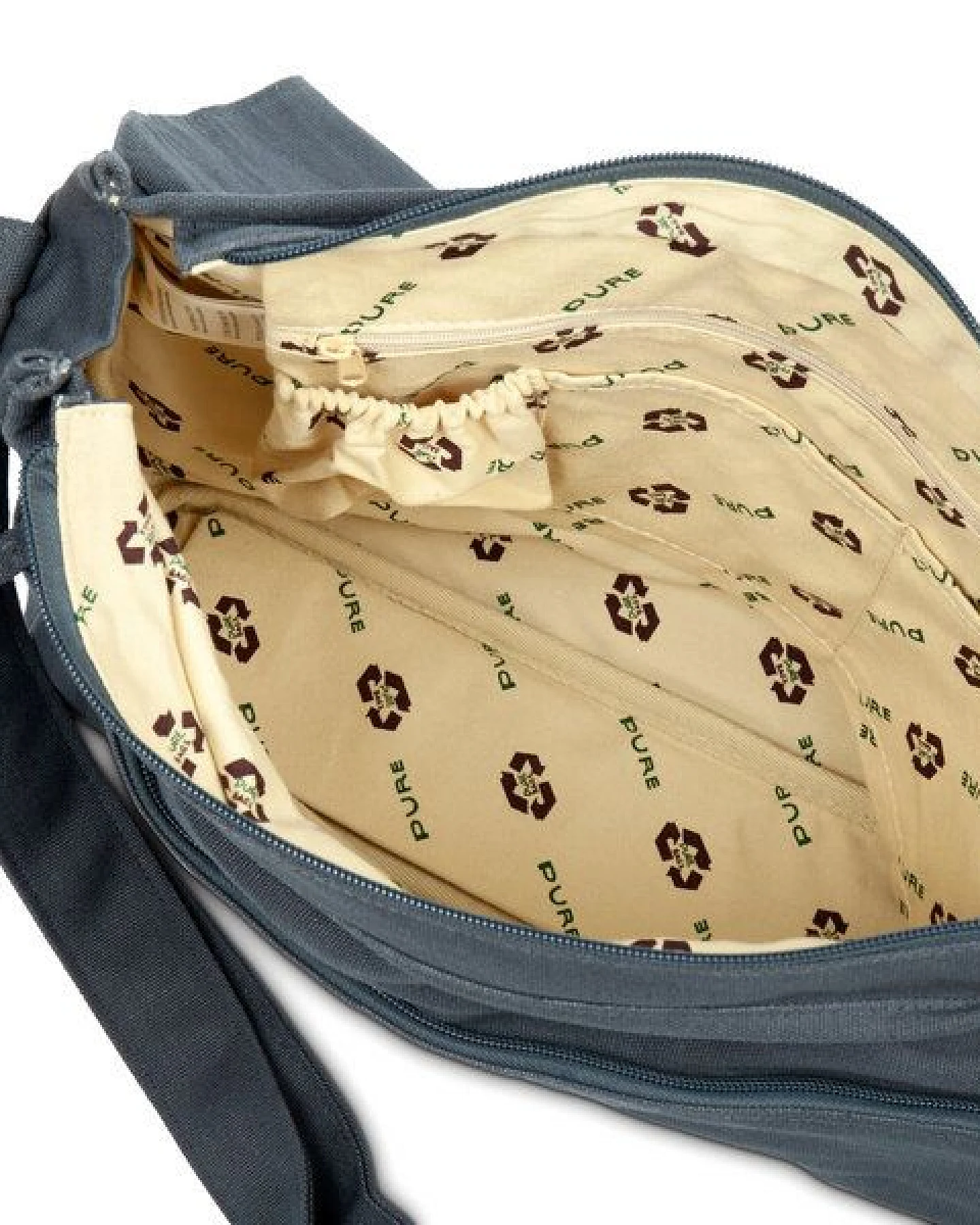 PURE HP-0002 Hanf Collegetasche L (Umhängetasche/Messenger Bag) – Ansicht 2