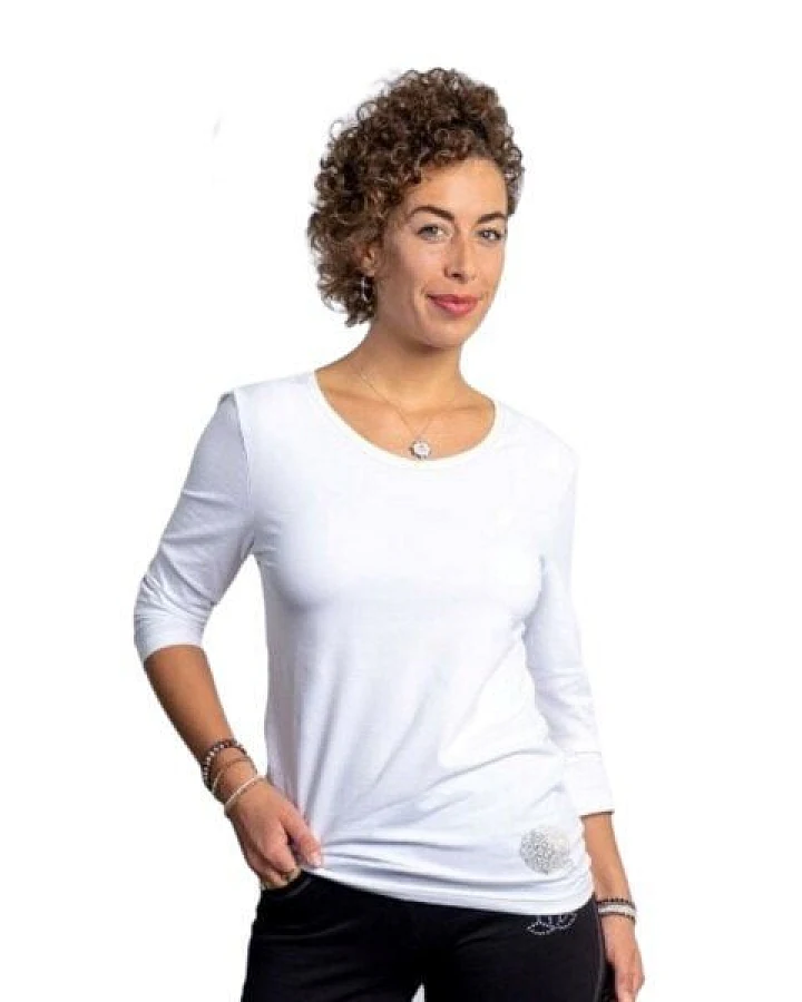 The Spirit of OM Longsleeve Weiß Silber