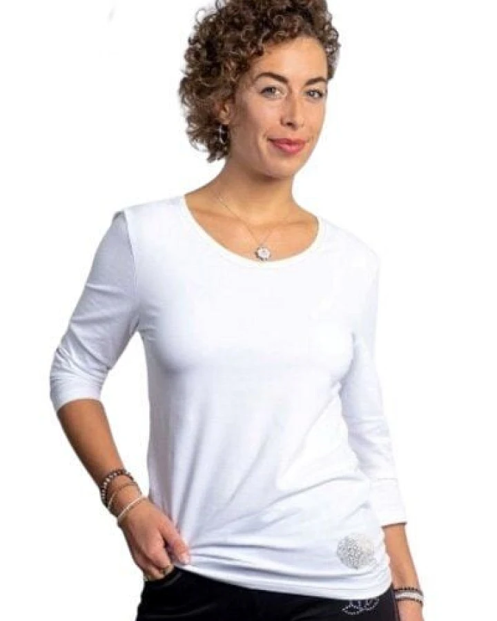 The Spirit of OM Longsleeve Weiß Silber