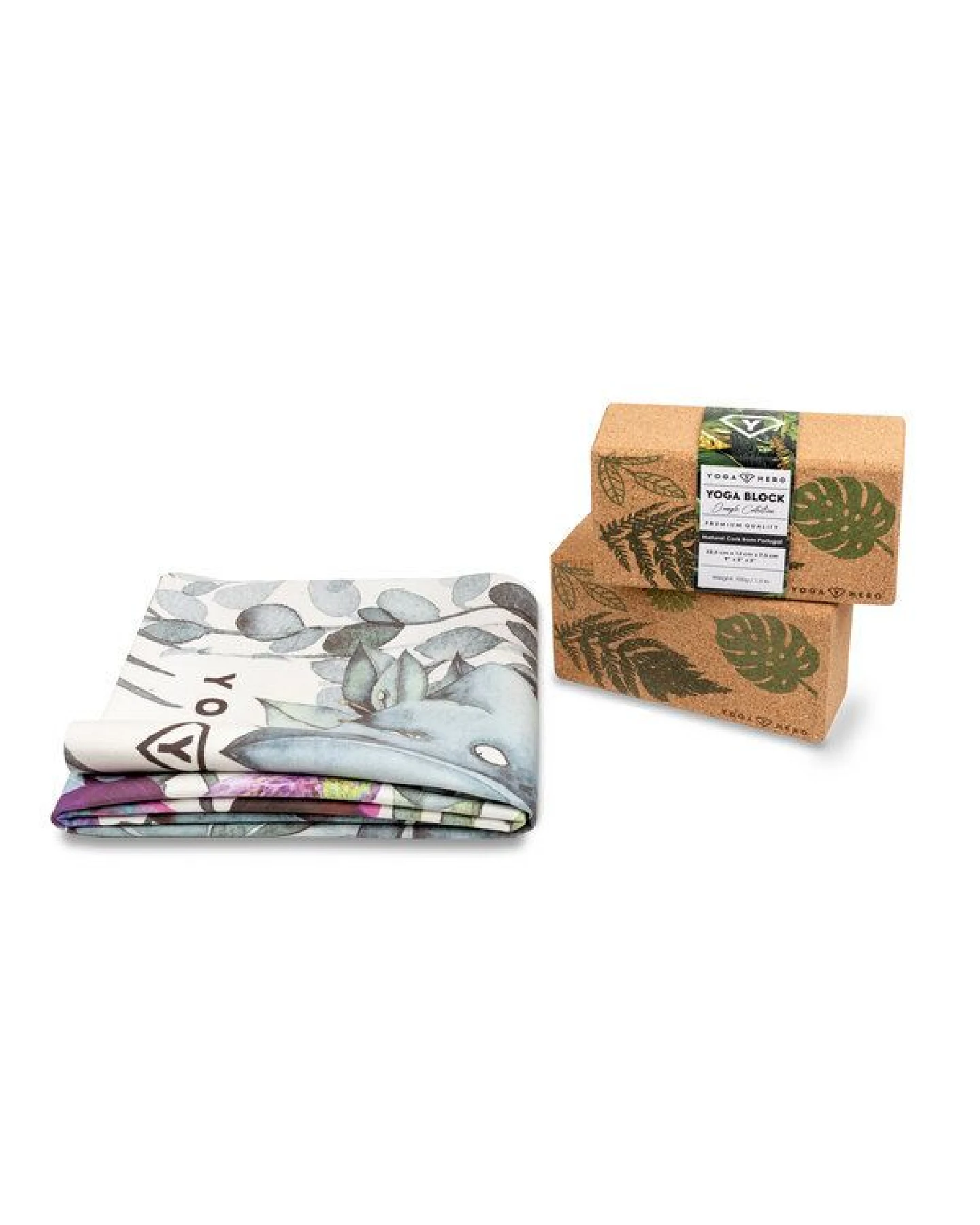 Yoga Hero Reise Yoga Set: Reise-Yogamatte + 2 Yogablöcke – Ansicht 2