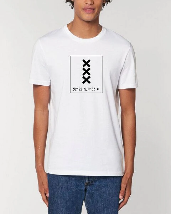 Human Family Bio Herren City T-Shirt "Amsterdam - Coordinates"