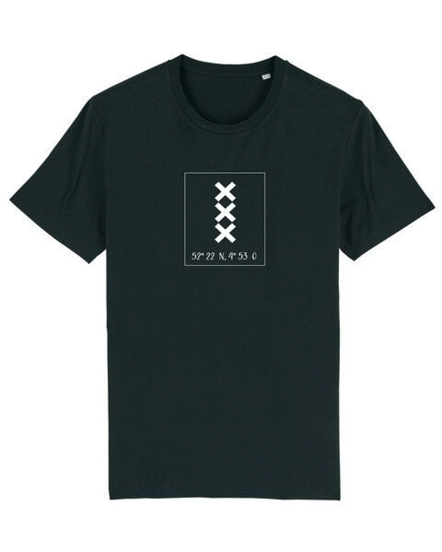 Human Family Bio Herren City T-Shirt "Amsterdam - Coordinates" – Ansicht 2