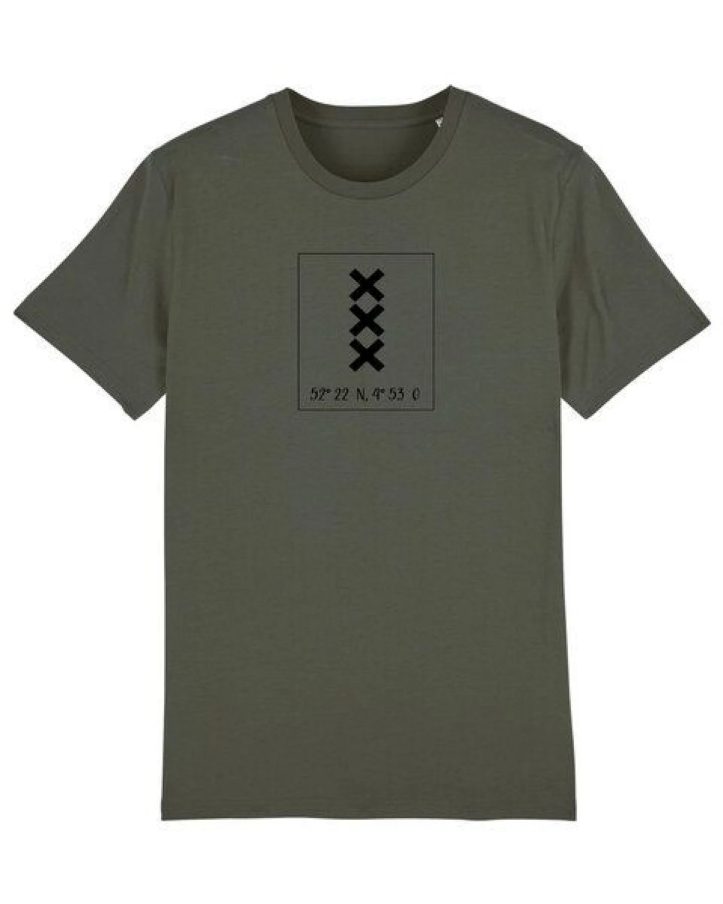 Human Family Bio Herren City T-Shirt "Amsterdam - Coordinates" – Ansicht 2