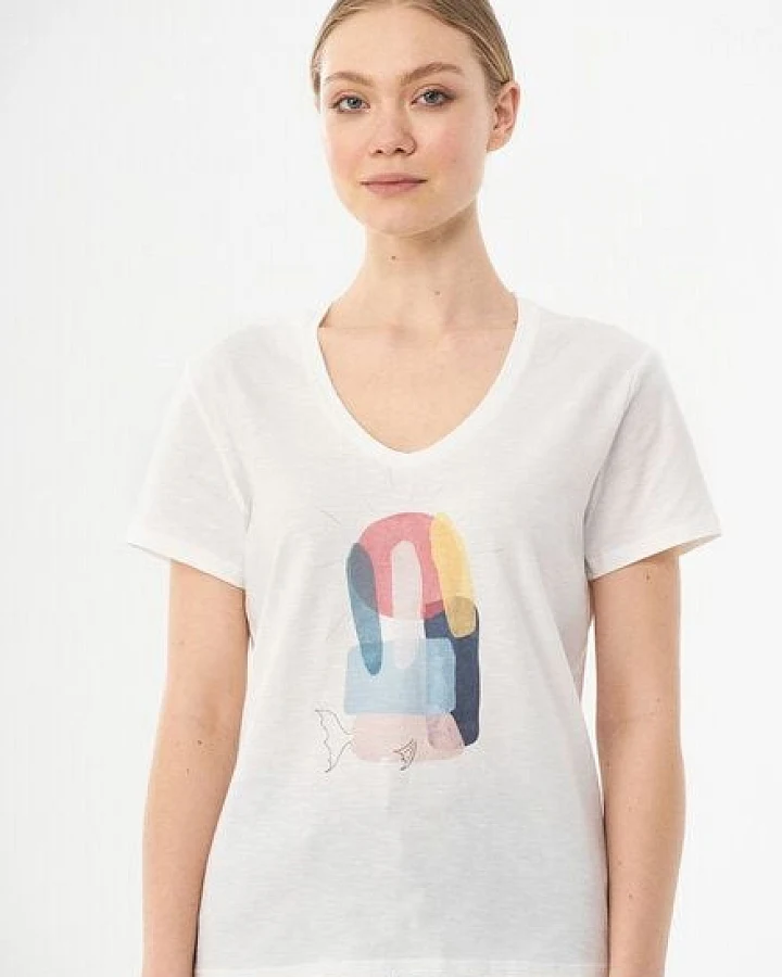ORGANICATION Damen T-Shirt aus Bio-Baumwolle mit Print
