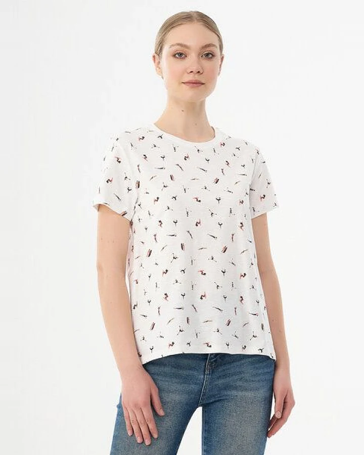 ORGANICATION Damen T-Shirt aus Bio-Baumwolle mit Allover-Print