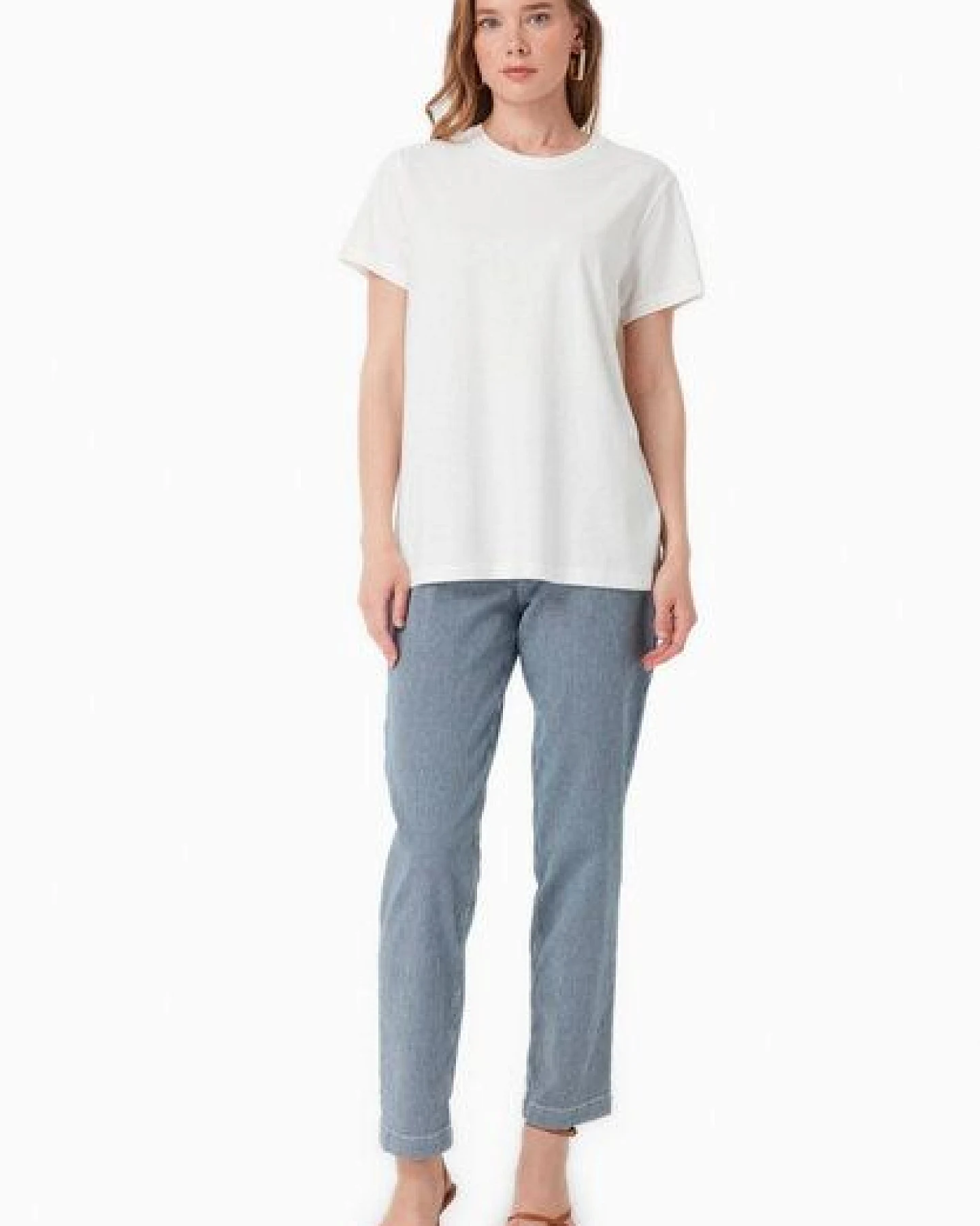 ORGANICATION Damen Basic T-Shirt aus Bio-Baumwolle – Ansicht 2