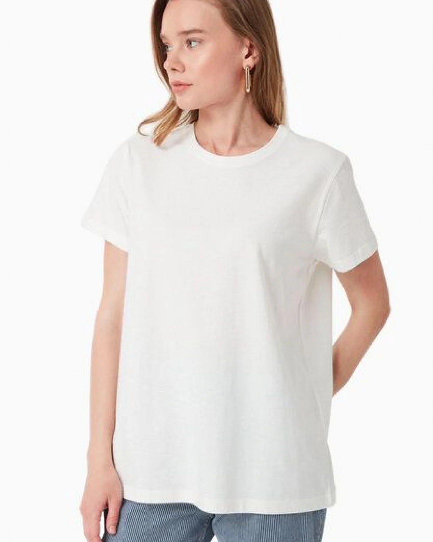 ORGANICATION Damen Basic T-Shirt aus Bio-Baumwolle – Ansicht 3
