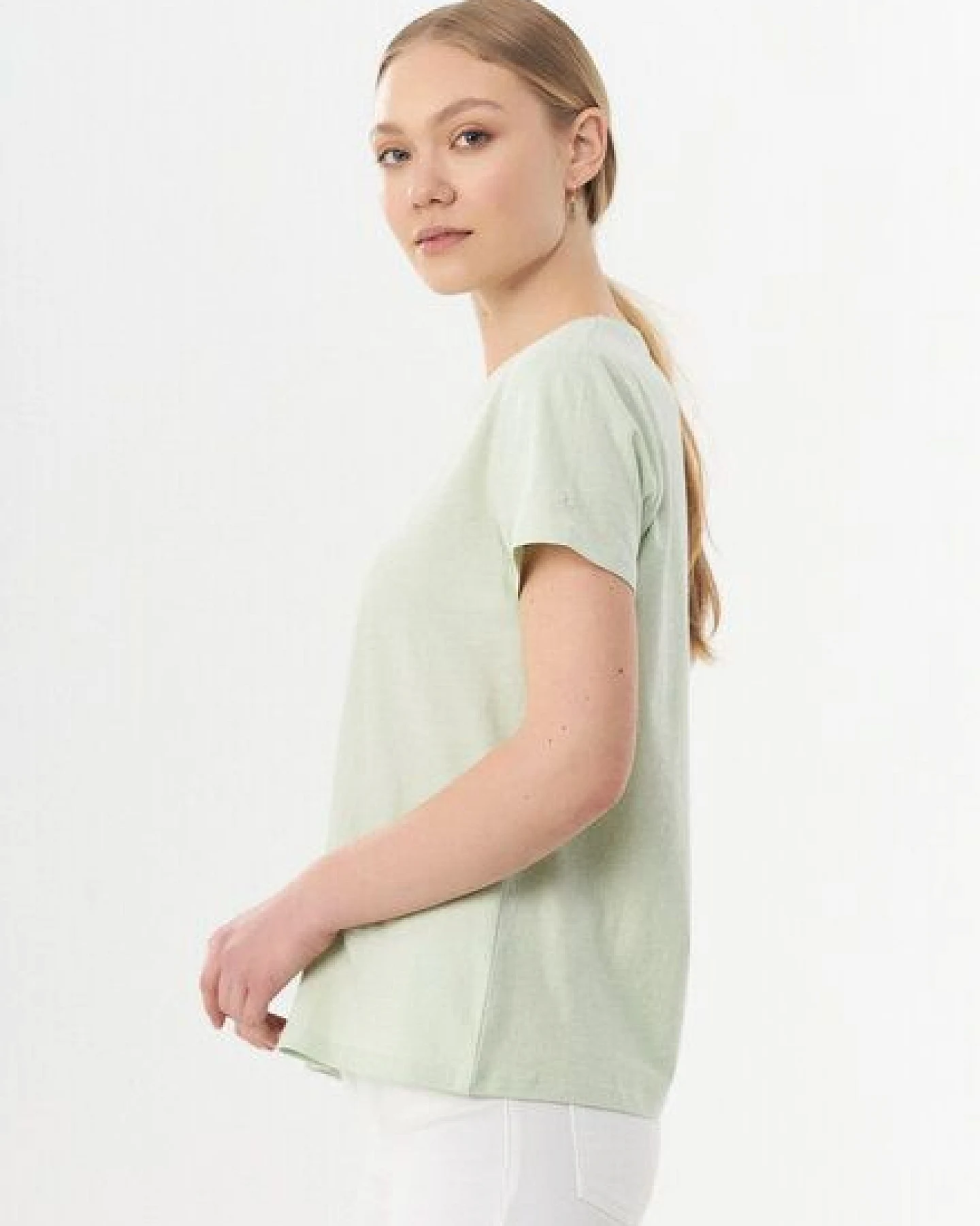 ORGANICATION Damen Basic T-Shirt aus Bio-Baumwolle – Ansicht 2