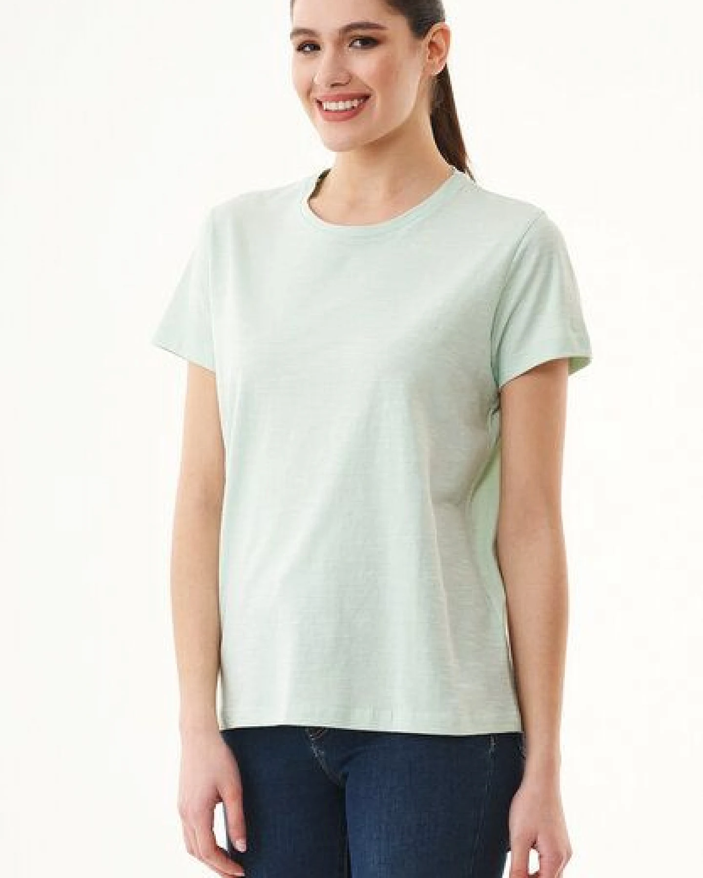 ORGANICATION Damen Basic T-Shirt aus Bio-Baumwolle – Ansicht 3