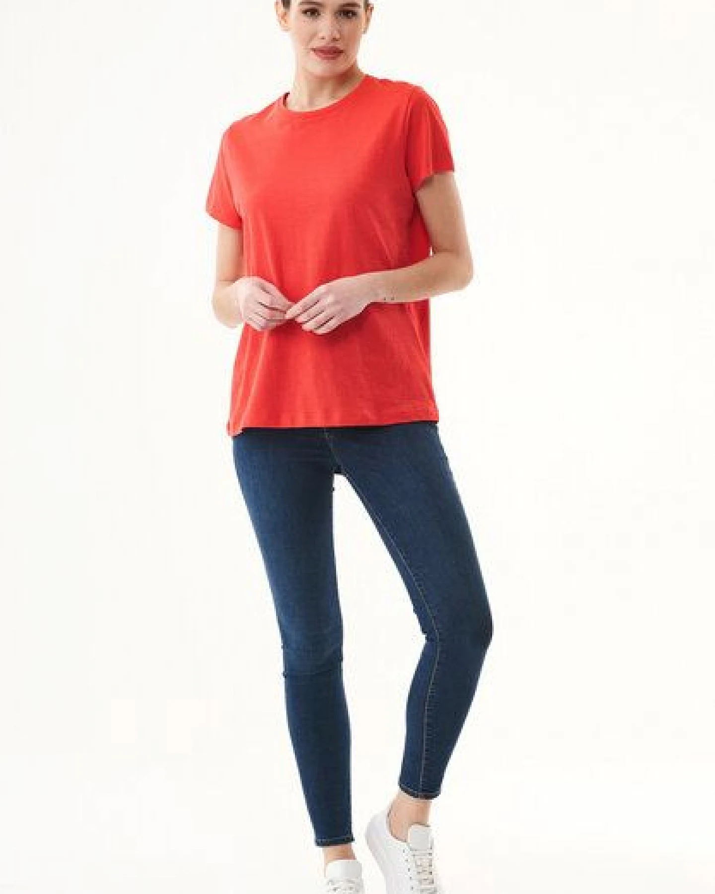 ORGANICATION Damen Basic T-Shirt aus Bio-Baumwolle – Ansicht 2