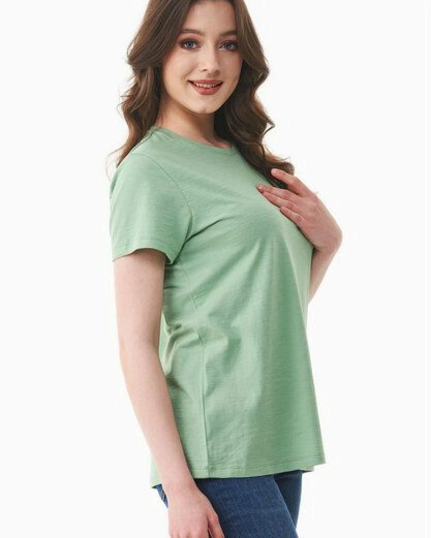 ORGANICATION Damen Basic T-Shirt aus Bio-Baumwolle – Ansicht 3