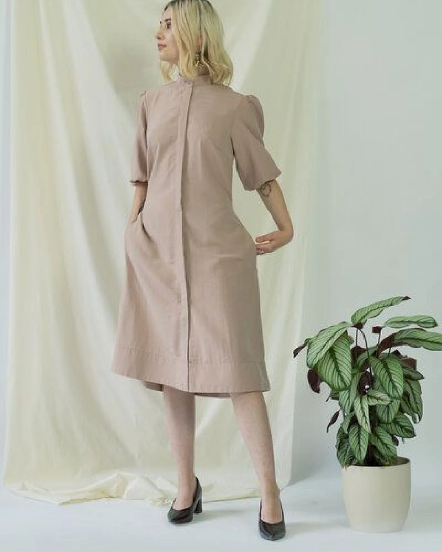 AYANI Melanie Hemdkleid mit Ballonärmeln – Ansicht 3