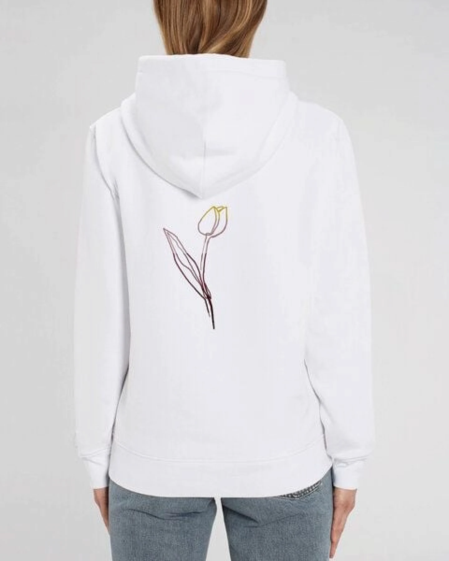 Human Family Bio Unisex Hoodie - "Colorful Tulip" – Ansicht 4