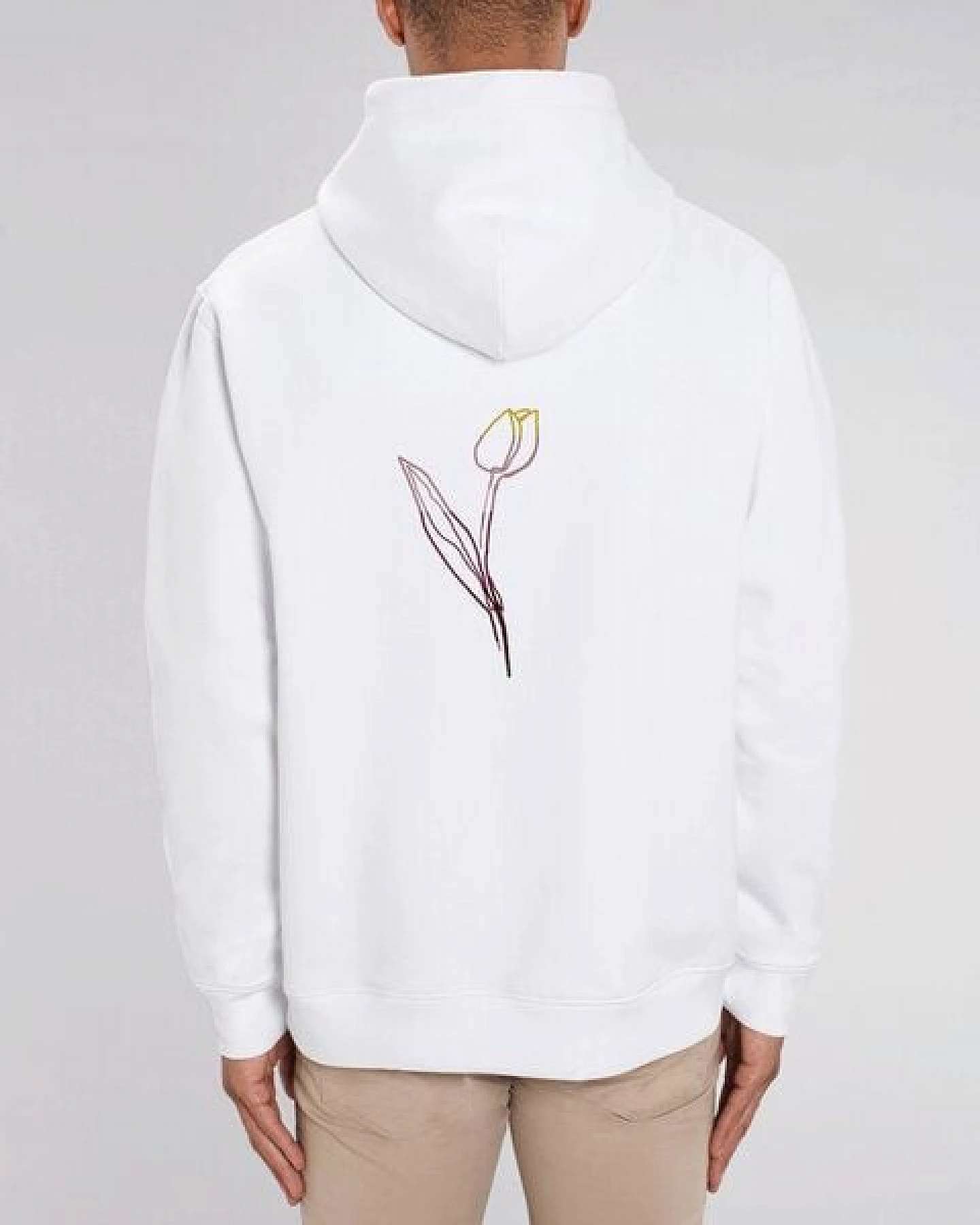 Human Family Bio Unisex Hoodie - "Colorful Tulip" – Ansicht 4