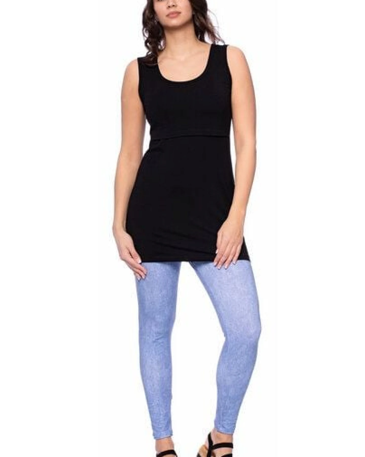 Milchshake 107 BASIC Umstands- und Stilltop extra lang aus Bio Baumwolle – Ansicht 4