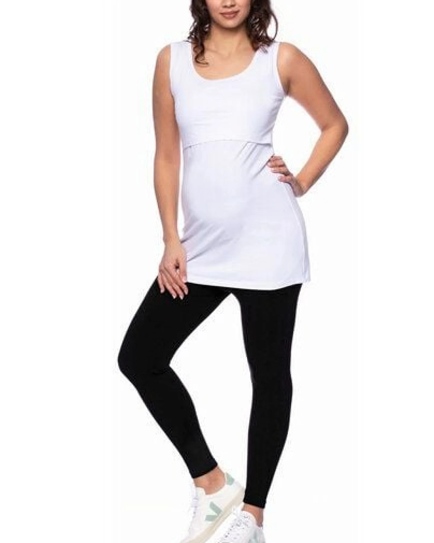 Milchshake 107 BASIC Umstands- und Stilltop extra lang aus Bio Baumwolle – Ansicht 4