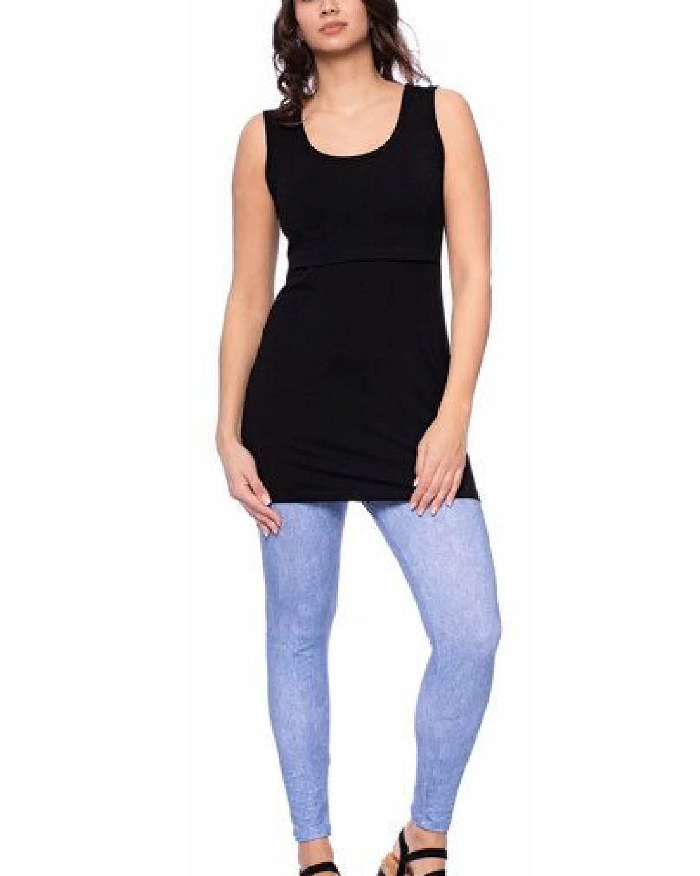 Milchshake 107 BASIC Umstands- und Stilltop extra lang aus Bio Baumwolle – Ansicht 4
