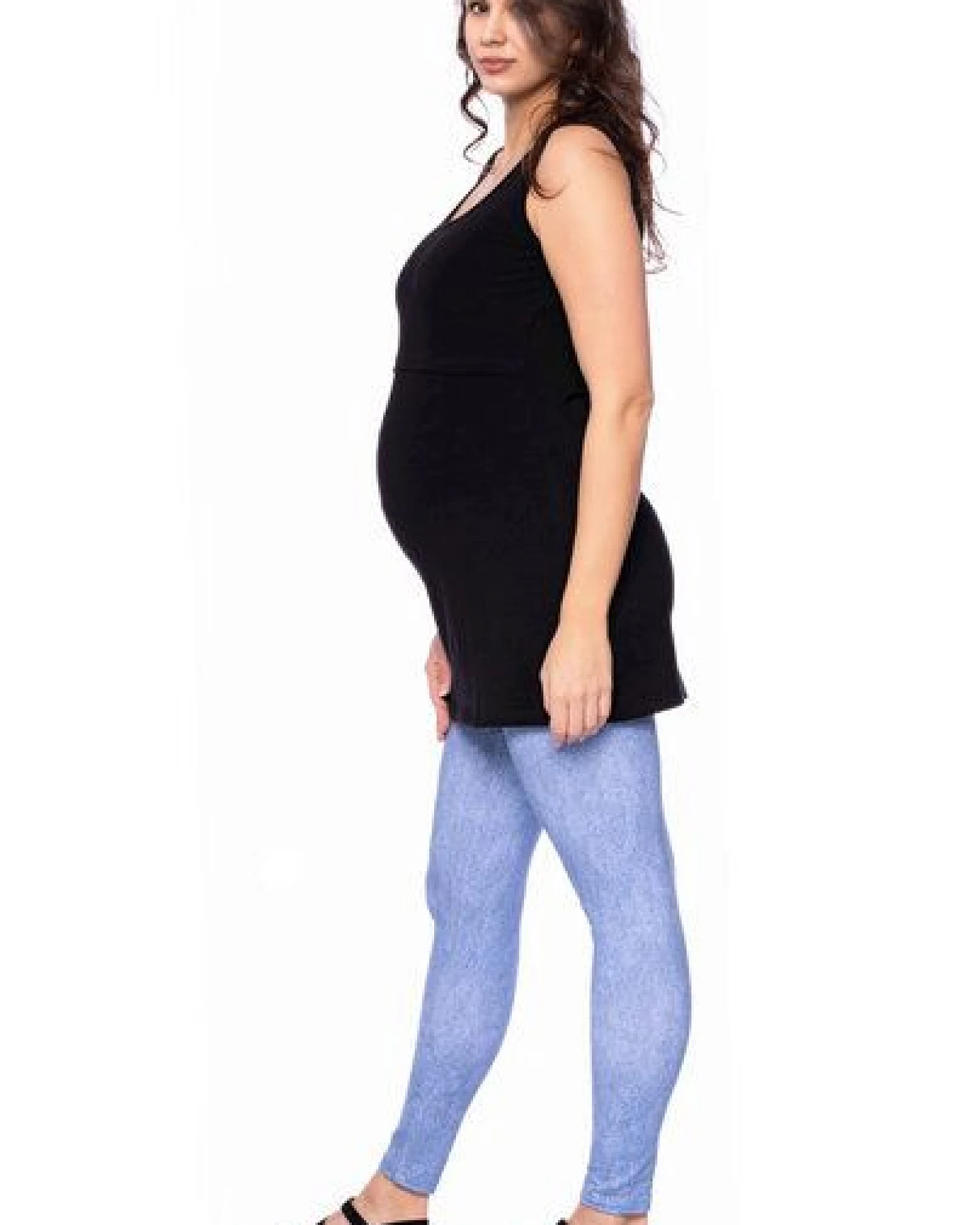 Milchshake 107 BASIC Umstands- und Stilltop extra lang aus Bio Baumwolle – Ansicht 2
