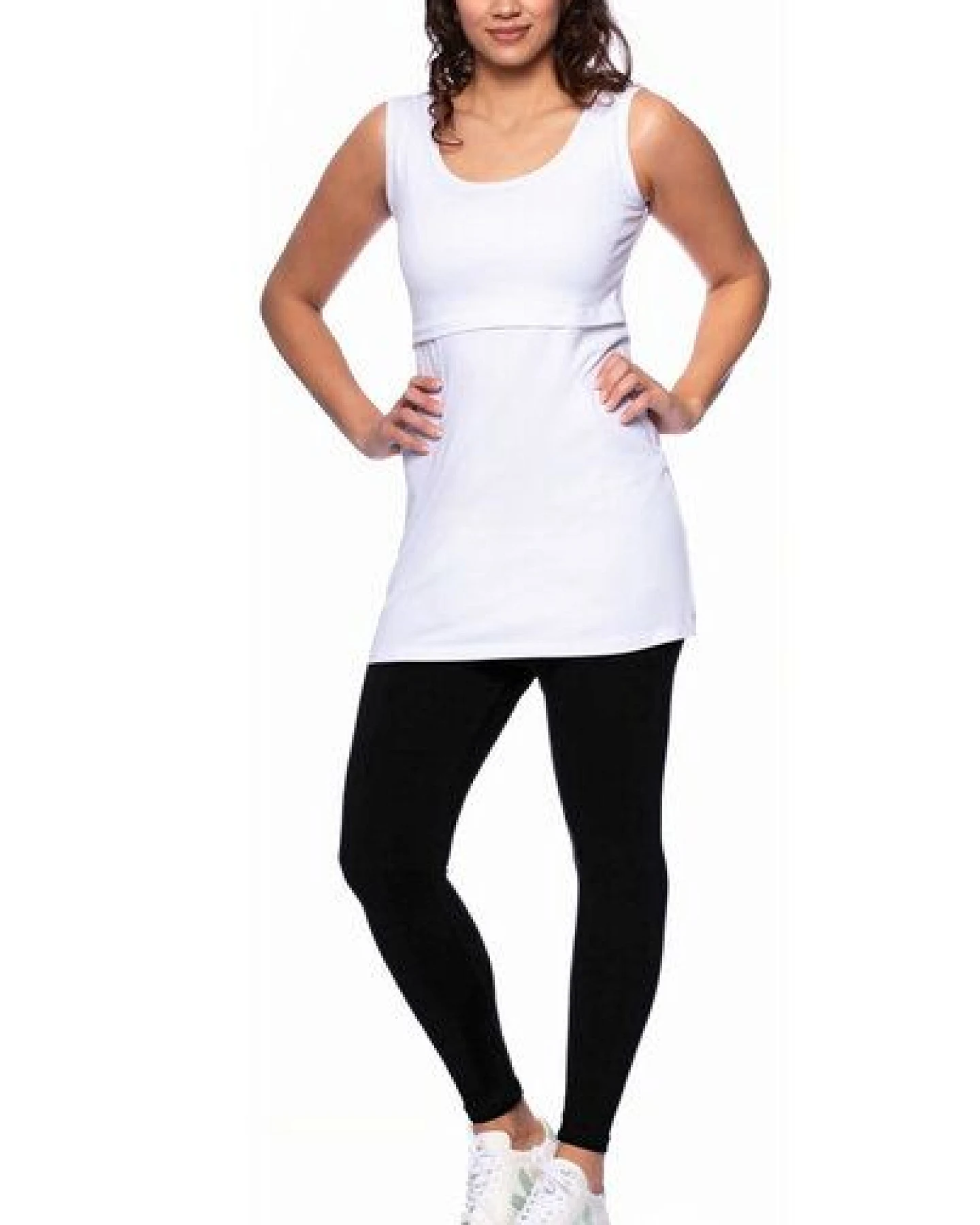 Milchshake 107 BASIC Umstands- und Stilltop extra lang aus Bio Baumwolle – Ansicht 3