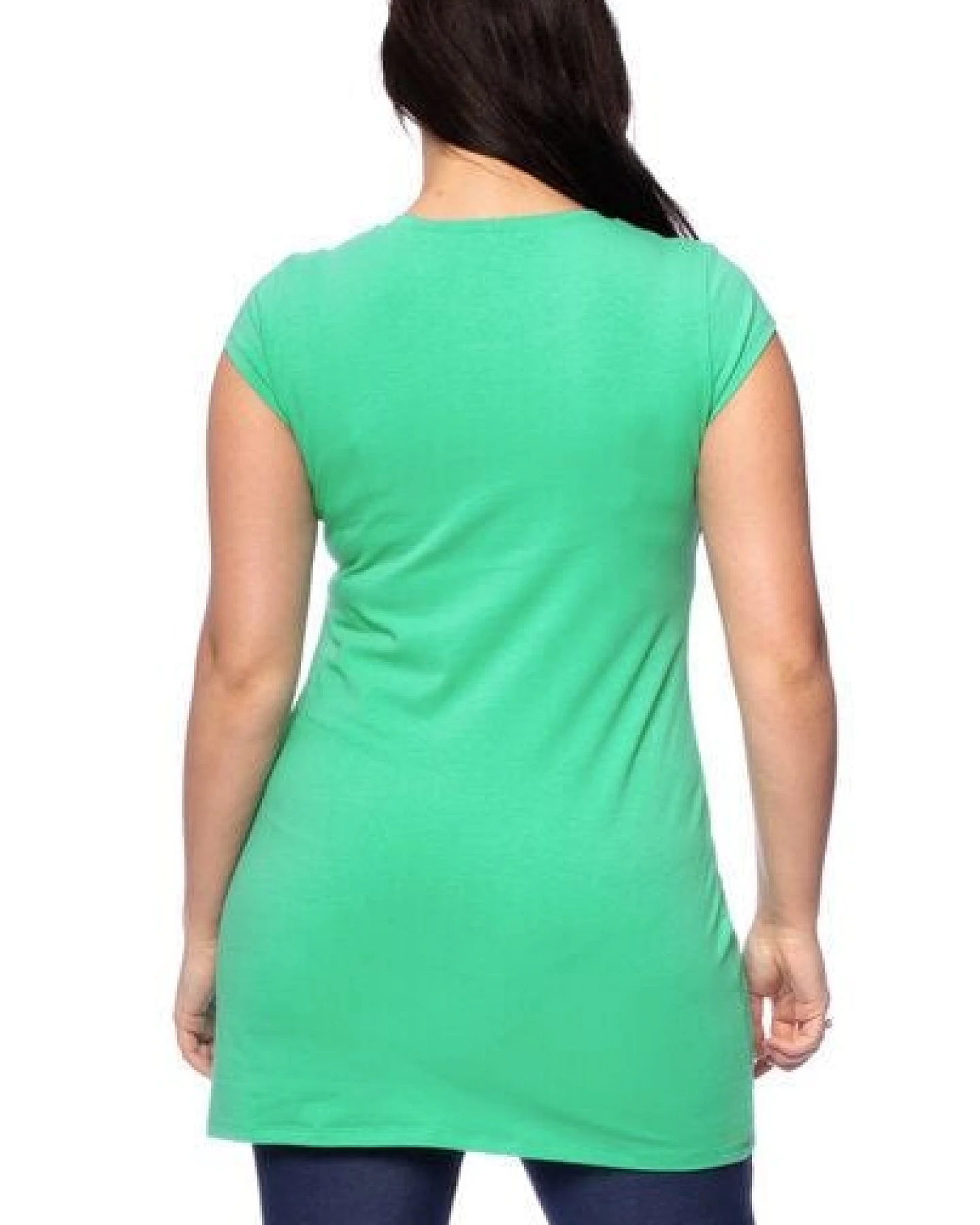 Milchshake 107 BASIC kurzarm Umstands- und Stillshirt extra lang aus Bio Baumwolle – Ansicht 4
