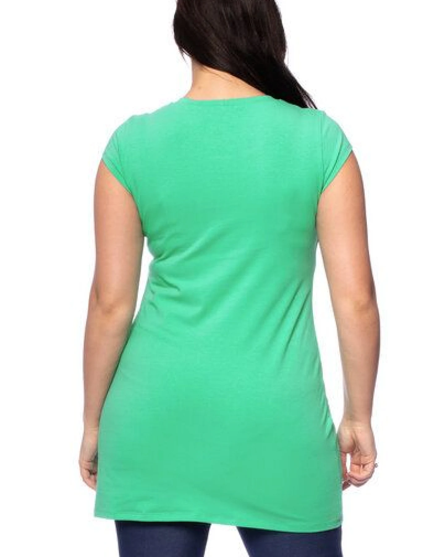 Milchshake 107 BASIC kurzarm Umstands- und Stillshirt extra lang aus Bio Baumwolle – Ansicht 4