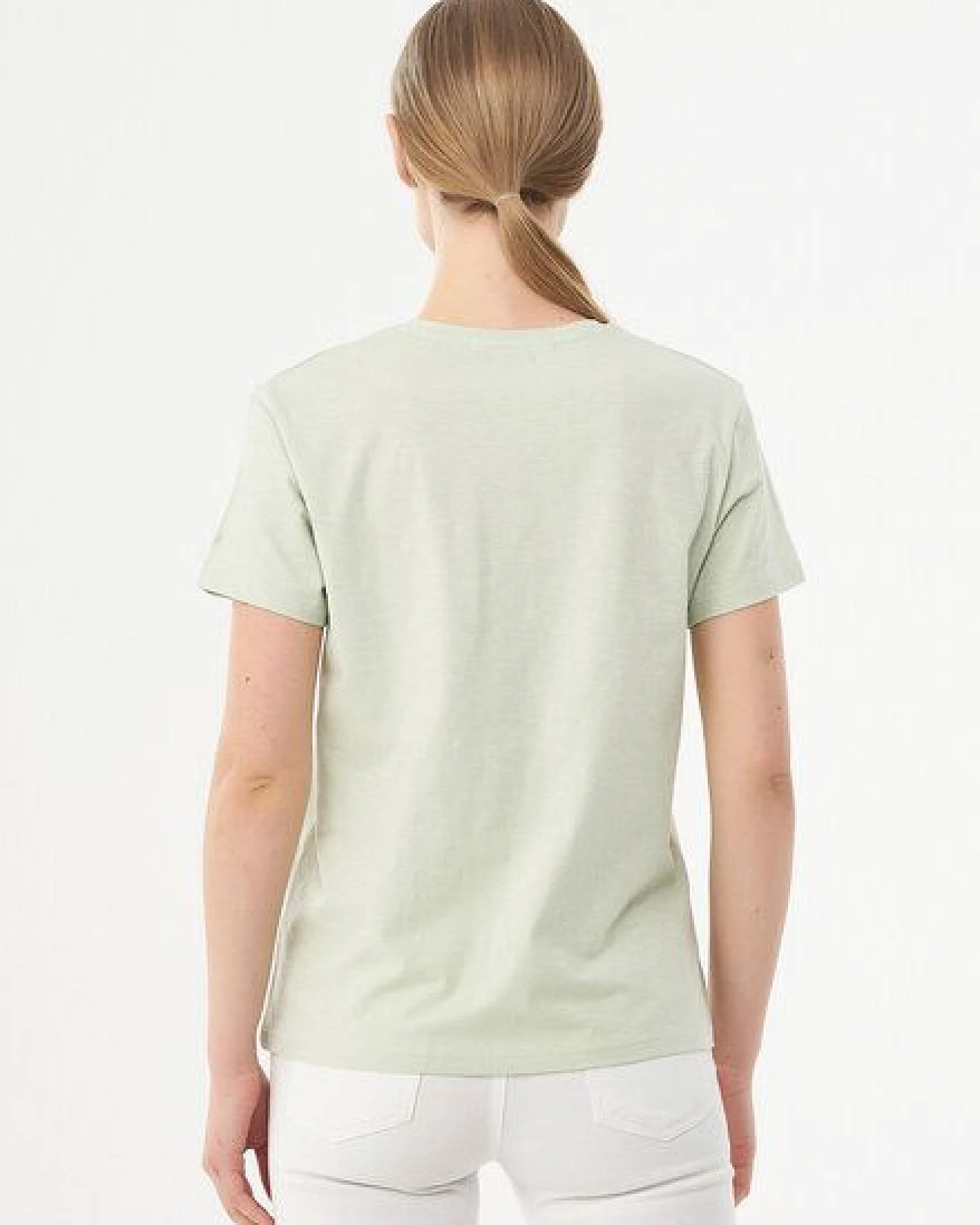 ORGANICATION Damen Basic T-Shirt aus Bio-Baumwolle mit V-Ausschnitt – Ansicht 4